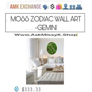 GEMINI ♊MOSS ZODIAC WALL ART Is On Sale NOW At Www.AMKExchange.Org 🗣💲🛍👤👥
